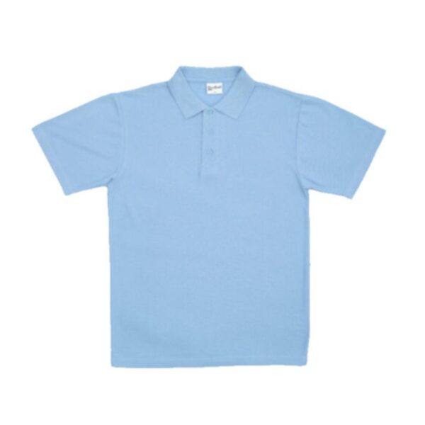 Lüx Penye Polo Yaka Tişört Bebe Mavi Kısa Kol Yüksek Kalite Pamuklu Yakalı Tshirt Pike Penye Kumaş
