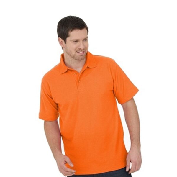 Lüx Penye Polo Yaka Tişört Turuncu Kısa Kol Yüksek Kalite Pamuklu Yakalı Tshirt Pike Penye Kumaş