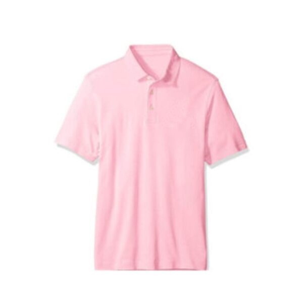 Lüx Penye Polo Yaka Tişört Pembe Kısa Kol Yüksek Kalite Pamuklu Yakalı Tshirt Pike Penye Kumaş