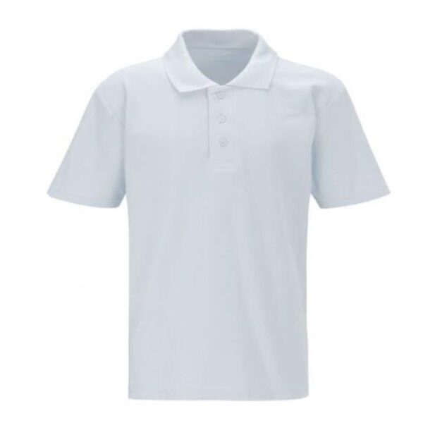 Beyaz Kısa Kol Unisex Polo Yaka T-shirt