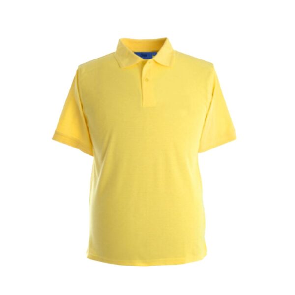 Lüx Penye Polo Yaka Tişört Sarı Kısa Kol Yüksek Kalite Pamuklu Yakalı Tshirt Pike Penye Kumaş