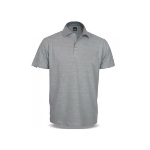 Lüx Penye Polo Yaka Tişört Gri Kısa Kol Yüksek Kalite Pamuklu Yakalı Tshirt Pike Penye Kumaş