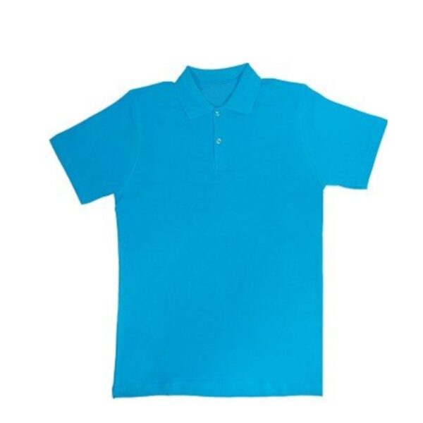 Polo Yaka Tişört Turkuaz Mavi Pamuklu Polo Yakalı Tshirt